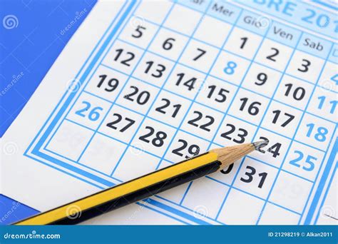 Pencil on calendar stock image. Image of detail, pencil - 21298219