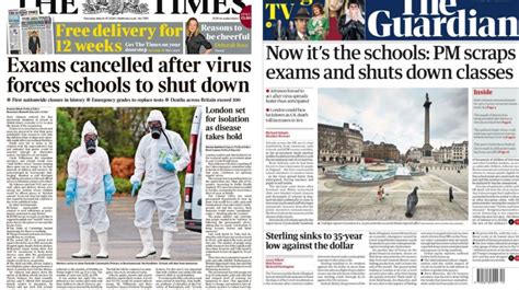 Coronavirus: School closures dominate today's front pages | ITV News