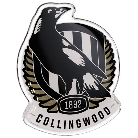 Collingwood Magpies Lensed Chrome Supporter Logo