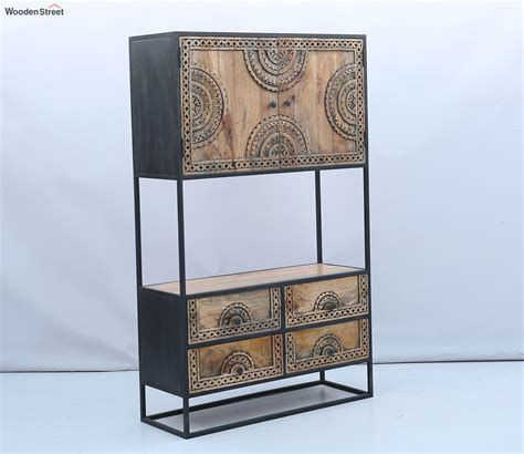 Buy Credenza Metal Living Room Cabinets and Sideboards Online in India ...