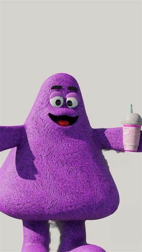 Purple Grimace With Shake Pose, purple, grimace with shake pose, cartoon, HD phone wallpaper ...