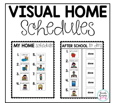 Visual Schedules for Home: Routines and Schedules | After school schedule, School schedule ...