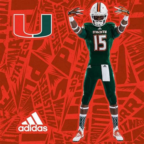 Miami Hurricanes unveil new-look uniforms from Adidas | Hurricanes football, Football uniforms ...