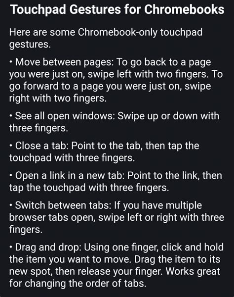 Touchpad Gestures for Chromebooks : r/chromeos