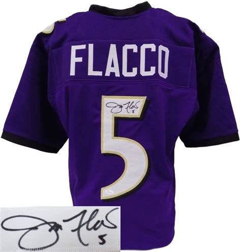 Joe Flacco Signed/Autographed Custom Pro-style Jersey JSA | Joe flacco ...