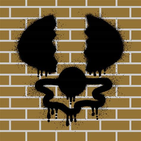 60+ Black Brick Graffiti Wall Background Stock Illustrations, Royalty ...