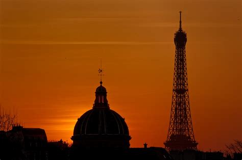 Silhouette of Eiffel Tower during Sunset · Free Stock Photo