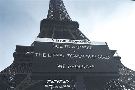 Eiffel Tower closes as staff go on strike