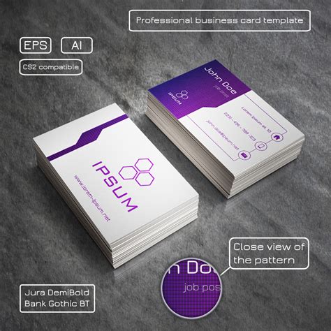 Professional business card - purple and light grey by Mischoko on ...