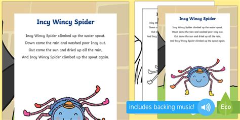 Incy Wincy Spider Lyrics – Nursery Rhyme for Children