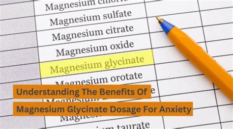 Understanding The Benefits Of Magnesium Glycinate Dosage For Anxiety – Organixx