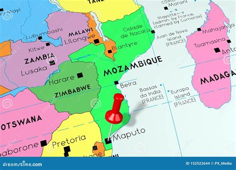 Political Map Of Mozambique Isolated On Transparent Background Vector Illustration ...