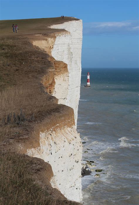 Chalk cliffs and Beachy Head Lighthouse - Beautiful England Photos