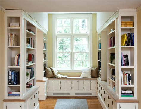 36 Fabulous home libraries showcasing window seats