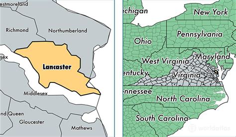 Lancaster Virginia Map