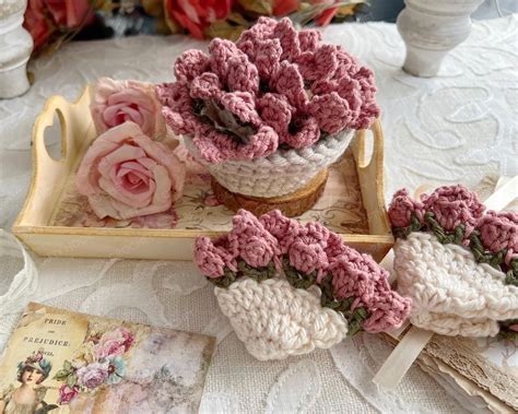 Crochet Pattern-flower POT Into Coaster-coaster Crochet - Etsy