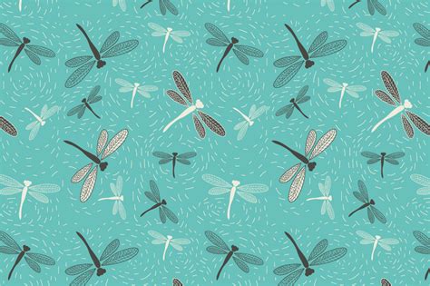 Seamless pattern "Dragonfly' ~ Graphic Patterns ~ Creative Market