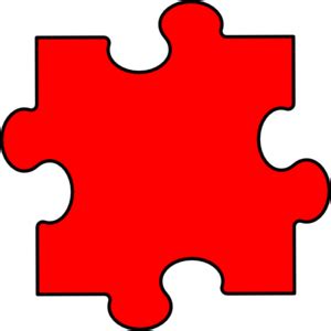 Red Puzzle Piece Clip Art at Clker.com - vector clip art online, royalty free & public domain