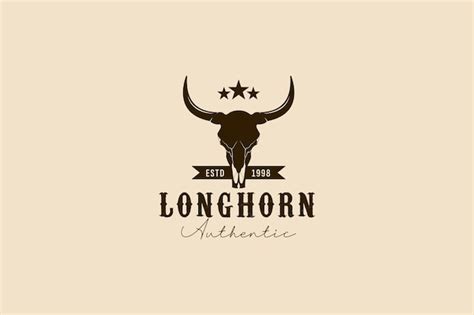 Premium Vector | Longhorn logo vector icon illustration