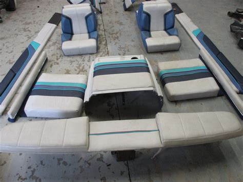 1987 17 Ft Bayliner Capri Interior Seats Cushions, Back Rest, Side Wall | eBay