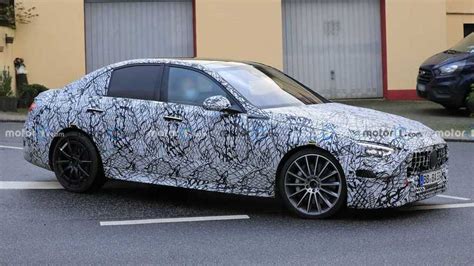 2022 Mercedes-AMG C53 Spied With Less Camo, Production Lights