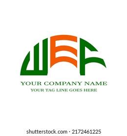 Wef Letter Logo Creative Design Vector Stock Vector (Royalty Free) 2172461225 | Shutterstock