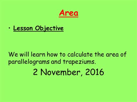 Area of parallelogram, trapeziums, and compound area problems. | Teaching Resources