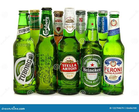 Various Brands of Popular Beer Produced in Europe Editorial Stock Image - Image of peroni ...