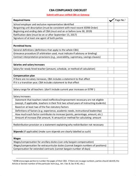 FREE 13+ Compliance Checklist Samples and Templates in PDF | MS Word | Excel