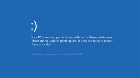 4K, happy, blue, warning signs, Microsoft, Blue Screen of Death, Windows 10 HD Wallpaper