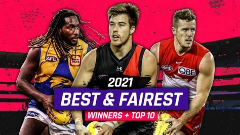 AFL 2021 best and fairest winners and top 10 for each club | Sporting ...