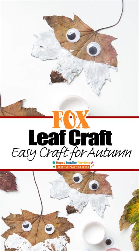 Leaf Fox Craft For Kids - Happy Toddler Playtime