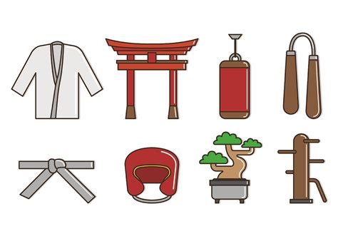 Set Of Dojo Icons 148872 Vector Art at Vecteezy