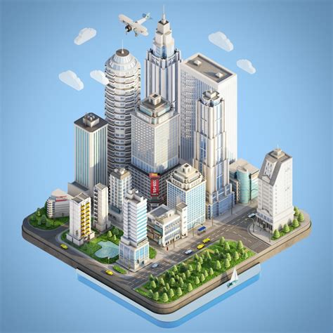 Town city 3D model - TurboSquid 1325331