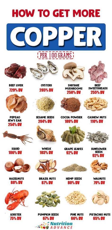 30 Foods High In Copper | Food nutrition facts, Nutrition, Proper nutrition