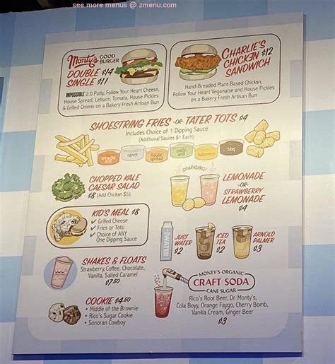 Online Menu of MontyÕs Good Burger Restaurant, Culver City, California, 90026 - Zmenu