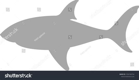 Great White Shark Silhouette Illustration Stock Vector (Royalty Free) 1556746754 | Shutterstock