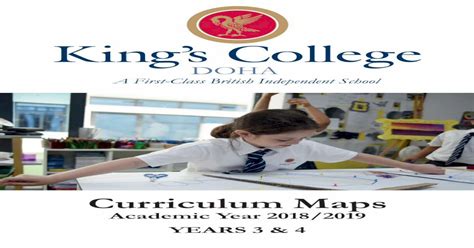 Curriculum Maps - kingscollegedoha.com · Quran: Surat as-Shams and surat al-Layl, tafsir surat ...