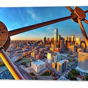 Dallas Texas Skyline, Reunion Tower, Architecture Photography, Wall ...