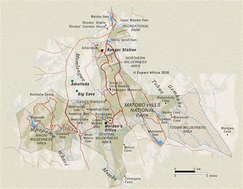 Matobo National Park | Reference map | Zimbabwe | Expert Africa