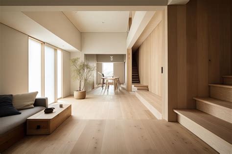 Premium AI Image | A minimalist japanese interior with sleek lines and ...