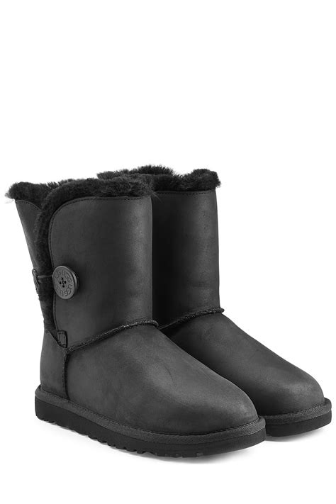 Lyst - Ugg Bailey Button Leather Boots in Black