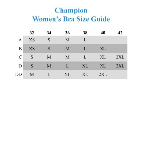 Jockey Bra Size Chart