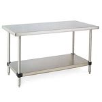 Stainless Steel Work Table with Galvanized Bottom Shelf