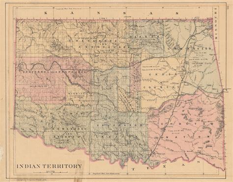 Map of Indian Territory - The Gateway to Oklahoma History