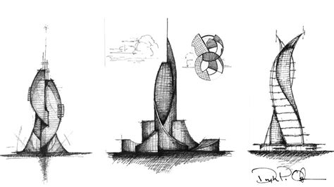 Tower Sketches - Douglas Oldham, Architecture and Design