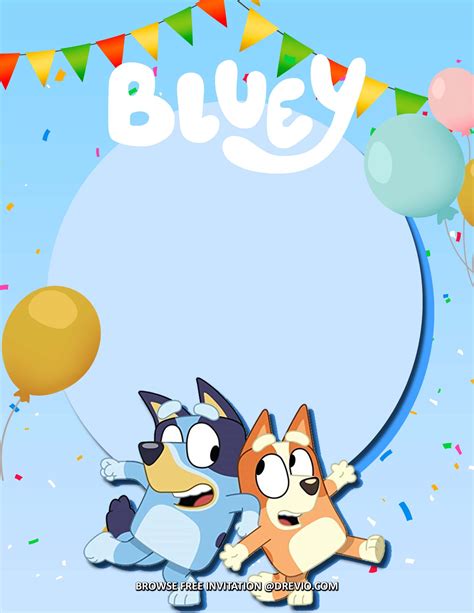 Bluey Birthday Party Bingo Blue Heeler Dog Puppy 11 Piece Mylar ...