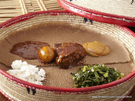 An Ethiopian Dinner. DoroWot, Shiro and Injera | African food, Soul ...