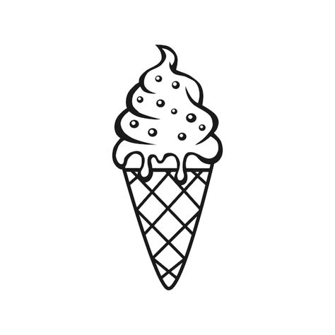 Premium Vector | Ice cream Vector outline illustration drawings on a ...