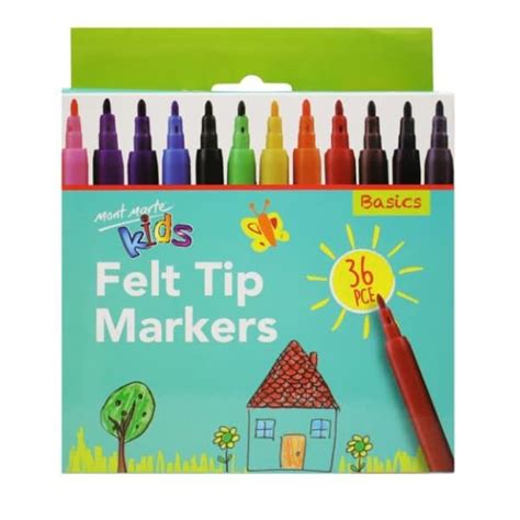 Kids Felt Tip Markers Pk36 Montmarte